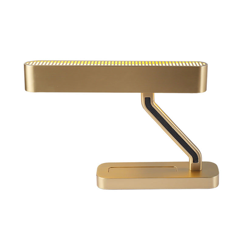 Gold Geometric Night Table Light Contemporary LED Metal Nightstand Lighting for Study Room