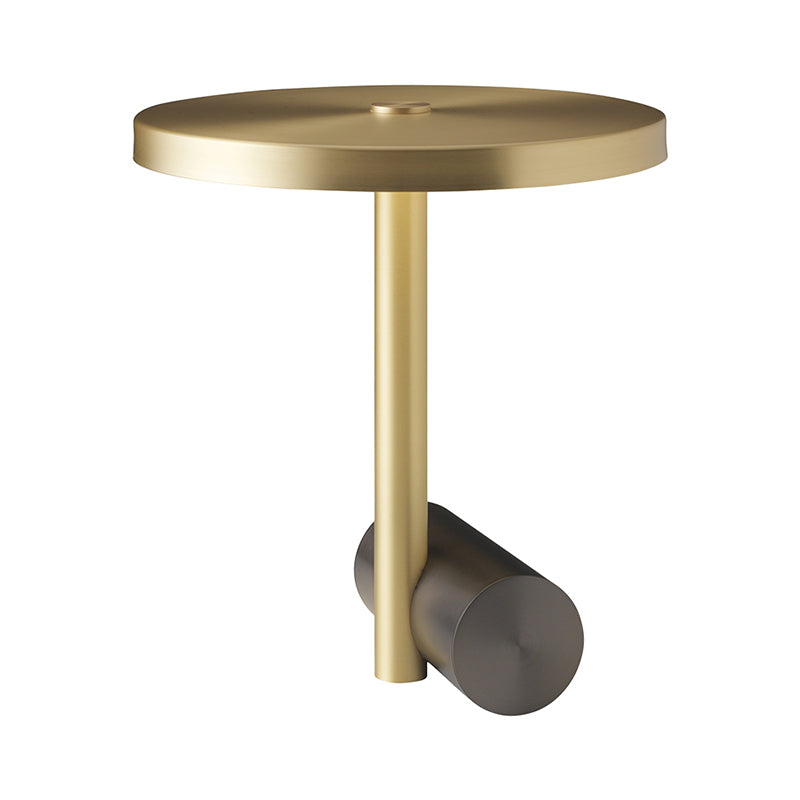Éclairage de table d'or de table de nuit à LED post-moderne avec de l'ombre en métal pour salle d'étude