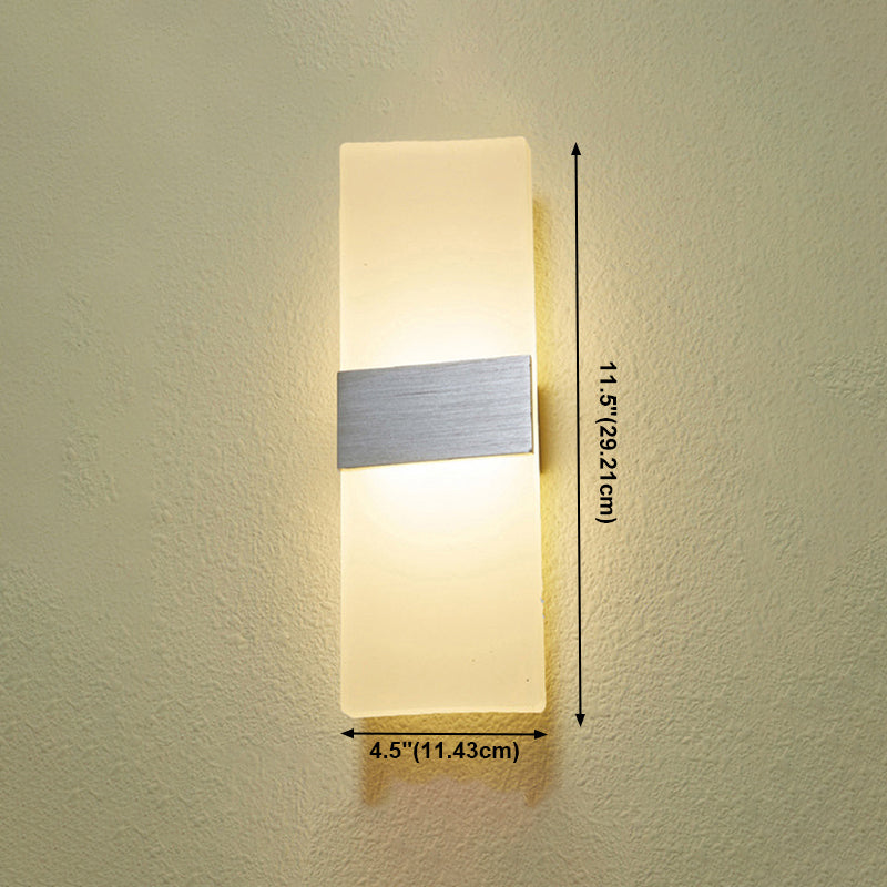 Luces de apliques de pared rectangulares de estilo moderno 1 accesorios de iluminación de pared de luz