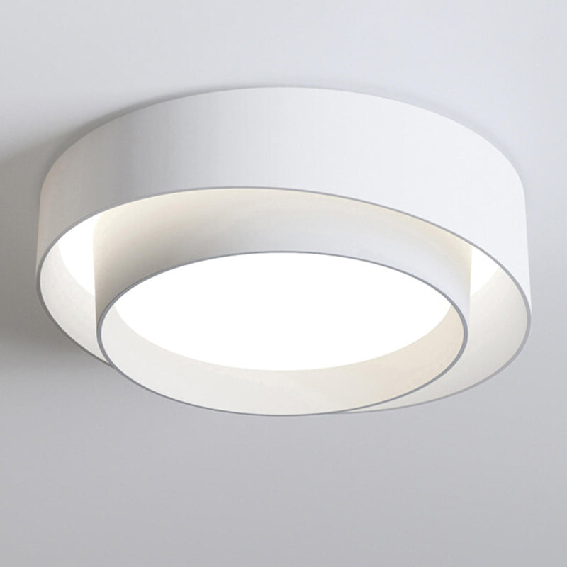 Acrylweiße LED-Deckenleuchte im modernen, minimalistischen Stil, kreisförmige Deckenleuchte aus Schmiedeeisen