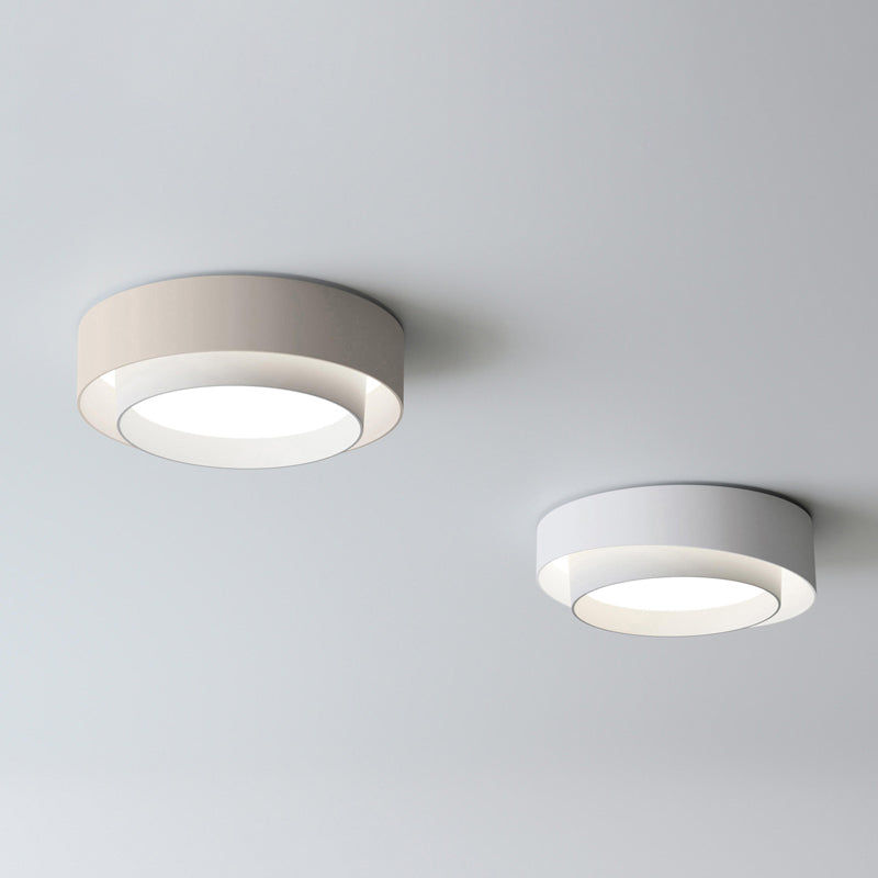 Acrylweiße LED-Deckenleuchte im modernen, minimalistischen Stil, kreisförmige Deckenleuchte aus Schmiedeeisen