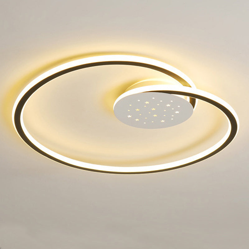 Line Shape LED-plafondlamp Modern ijzer 2-lichts inbouw voor slaapkamer