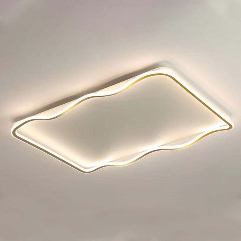 Plafonnier LED en forme de géométrie, en acrylique moderne, 2 lumières, montage encastré pour le salon