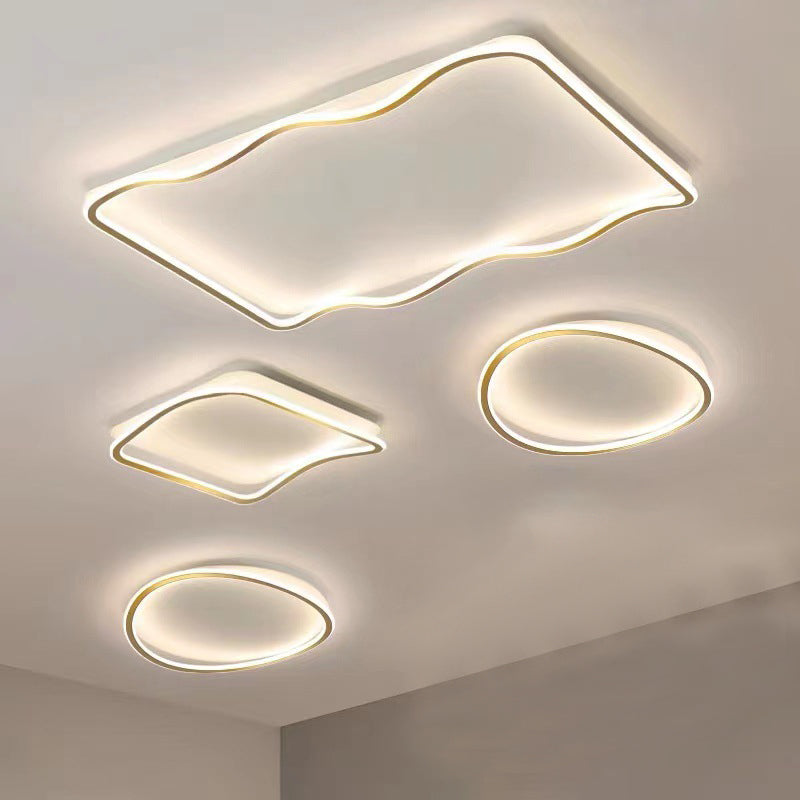 Plafonnier LED en forme de géométrie, en acrylique moderne, 2 lumières, montage encastré pour le salon