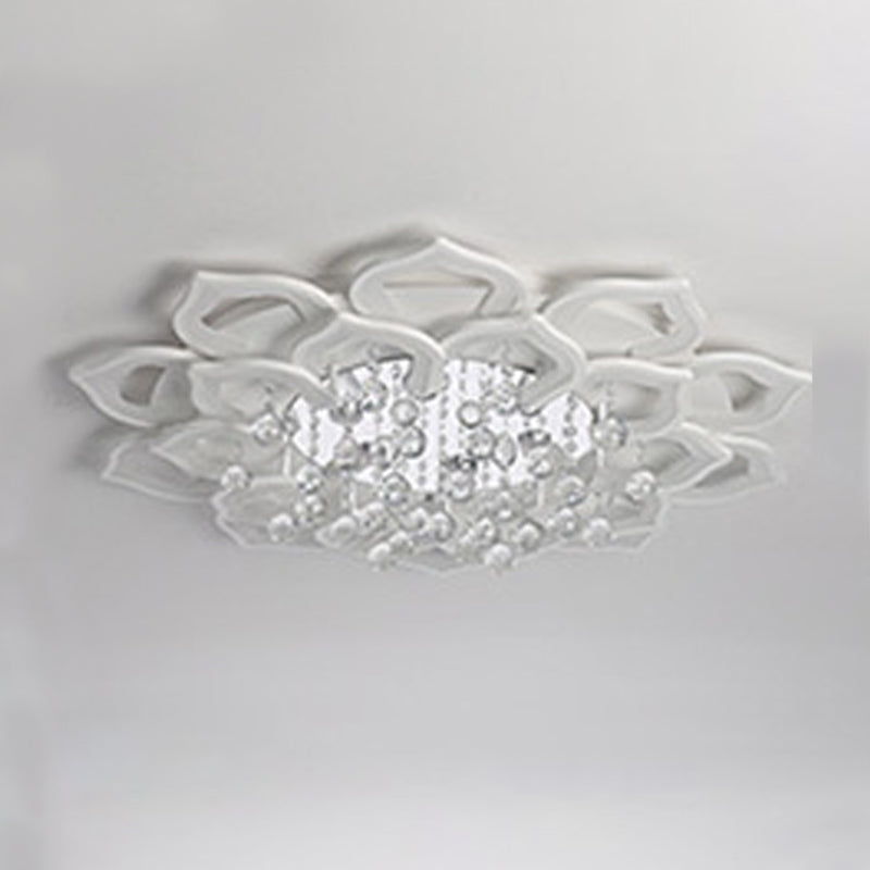 Flower Shape LED Crystal Ceiling Lamp Modern Acrylic Flush Mount for Living Room