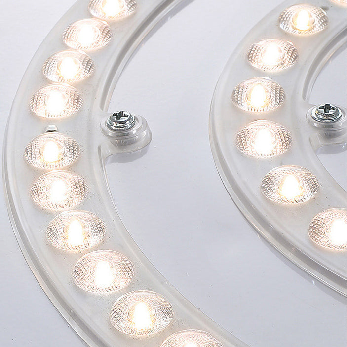 Geometry Shape Crystal Ceiling Lamp Modern Acrylic 2 Lights Flush Mount for Living Room