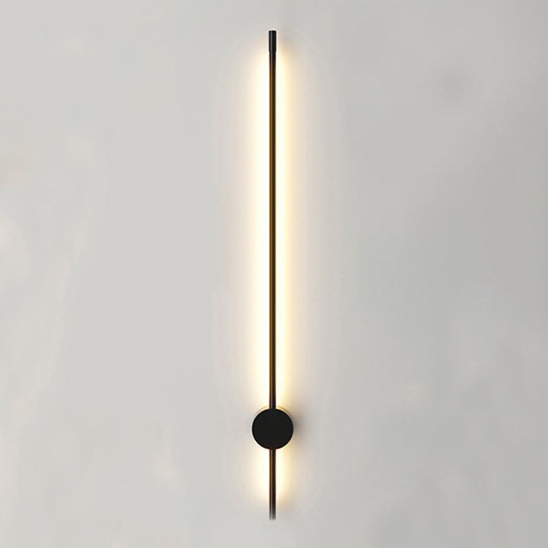 Estilo moderno Luces de apliques de pared lineal 1 Light Wall Lighting Accesors en negro
