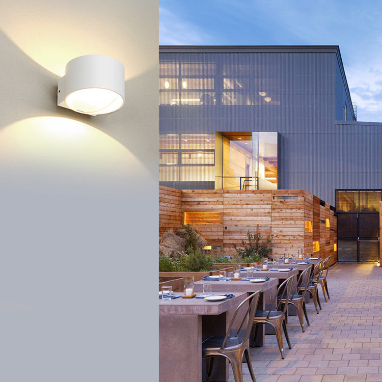 Contemporary Style Cylinder Wall Mounted Light Metal 2 Lights Wall Washer Sconce