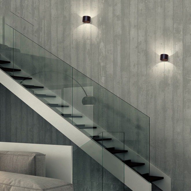 Contemporary Style Cylinder Wall Mounted Light Metal 2 Lights Wall Washer Sconce