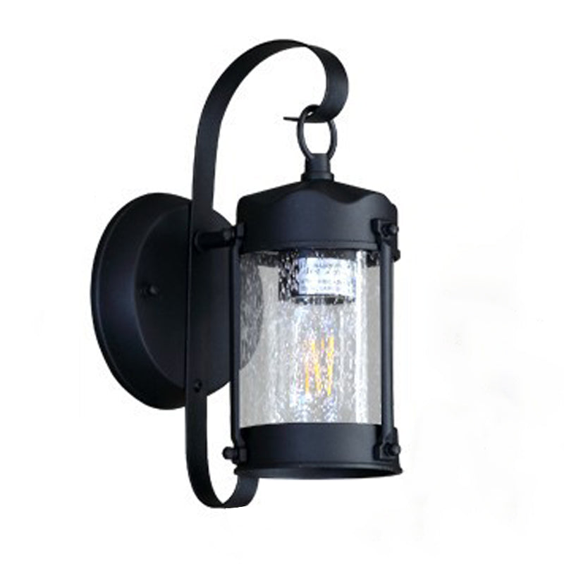 Style géométrique de style industriel lumières en métal 1 éclairage mural léger en noir