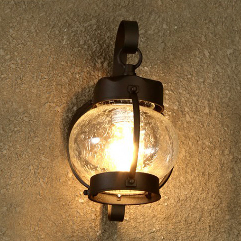 Style géométrique de style industriel lumières en métal 1 éclairage mural léger en noir