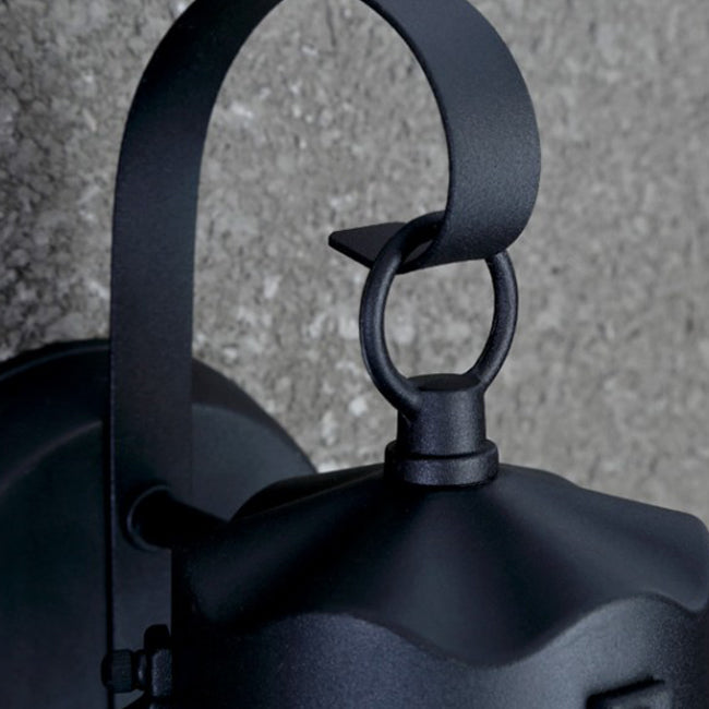 Style géométrique de style industriel lumières en métal 1 éclairage mural léger en noir