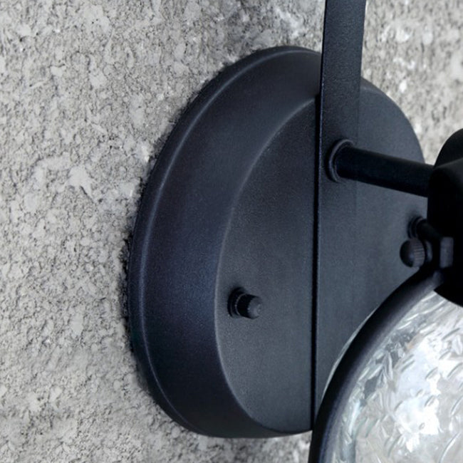 Style géométrique de style industriel lumières en métal 1 éclairage mural léger en noir