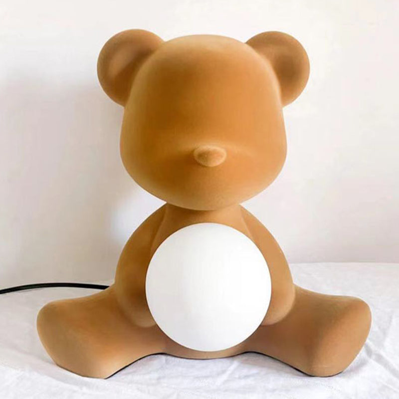 Modern Style Bear Shape Table Lamp Resin One Light Table Light
