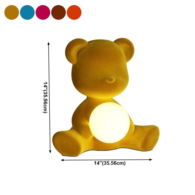 Modern Style Bear Shape Table Lamp Resin One Light Table Light