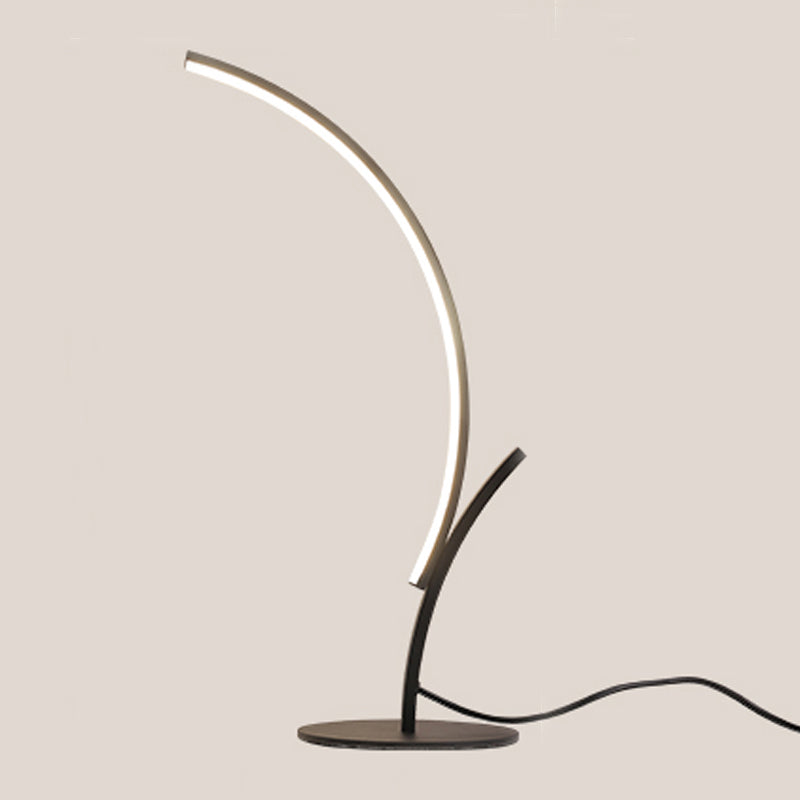 Lineal 1 mesa de luz luz lámparas de mesa de mesa de metal contemporáneas para dormitorio