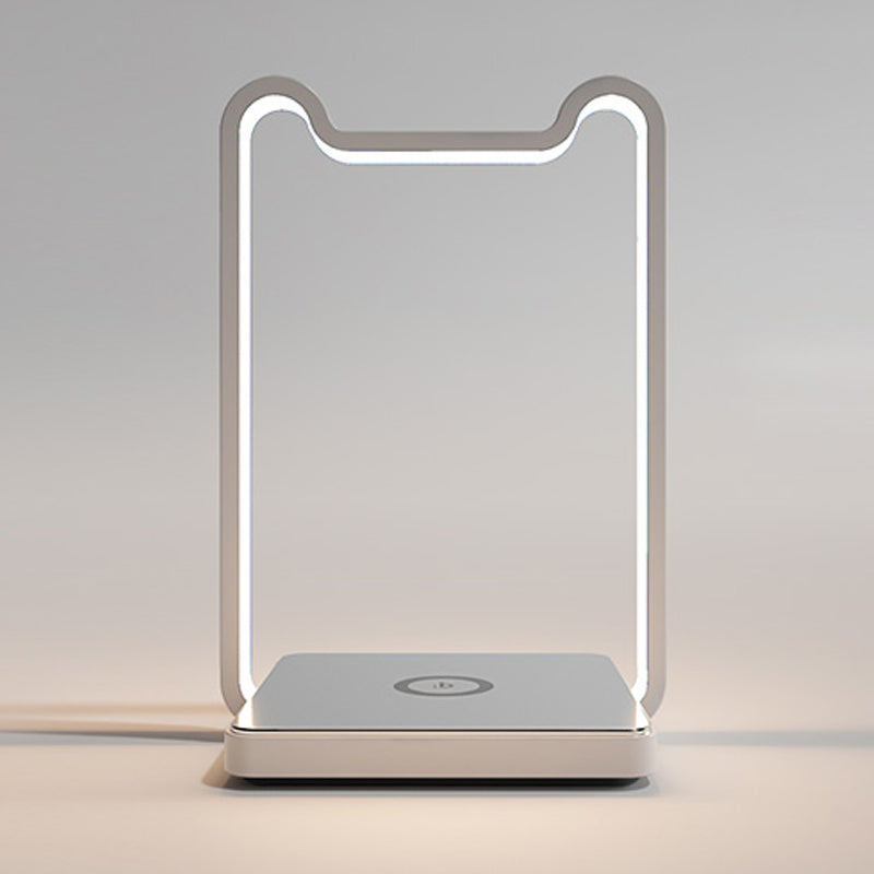 Linear 1 Light Nightstand Lamp Contemporary Metal Night Table Lamps for Bedroom