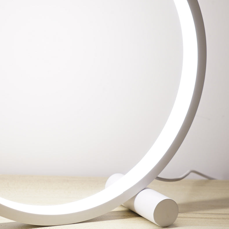 Lampada da tavolo Circle 1 luce Lampade da comodino contemporanee in metallo per camera da letto