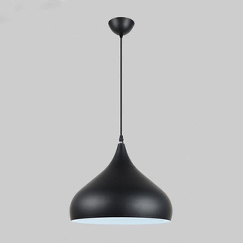 Lacquered Aluminium Indoor Pendant Light in Modern Creative Style Tapered Macaron Hanging Lamp