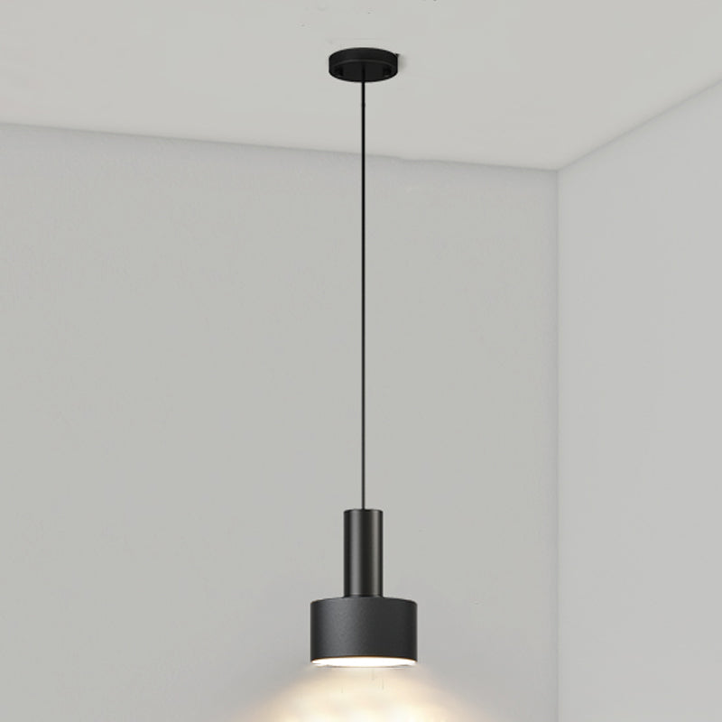 Metalen cilindrische schaduw hanglampen moderne stijl 1 kop hangende montage voor slaapkamer
