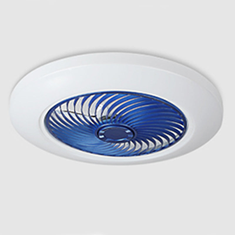 Modern Style Round Ceiling Fans Metal One Light Ceiling Light Fixture