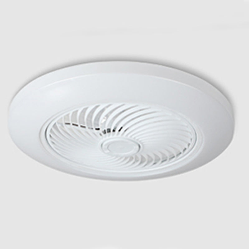 Modern Style Round Ceiling Fans Metal One Light Ceiling Light Fixture