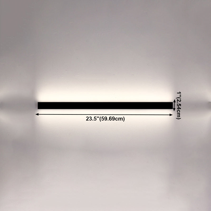 Estilo moderno Luces de apliques de pared lineal Metal 1 Ideas de iluminación de pared de luz