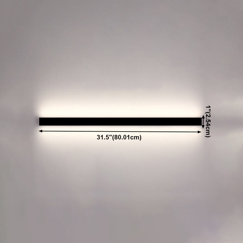 Estilo moderno Luces de apliques de pared lineal Metal 1 Ideas de iluminación de pared de luz