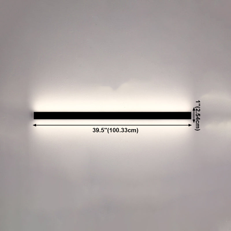Estilo moderno Luces de apliques de pared lineal Metal 1 Ideas de iluminación de pared de luz