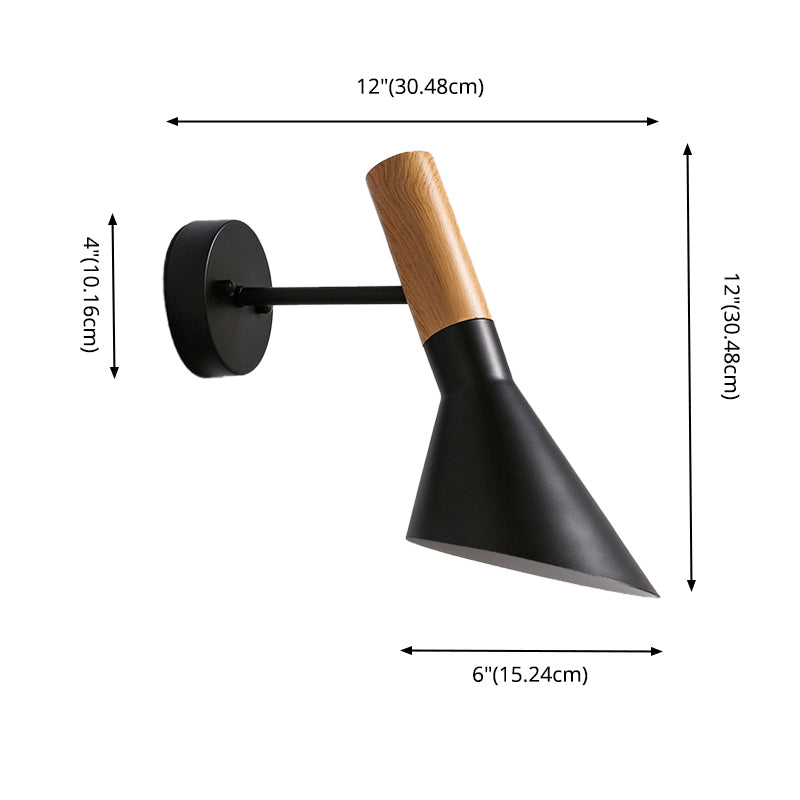 Cone Wall Mounted Lamp Modern Simplicity Macaron Metal Wall Mount Lamp for Living Room