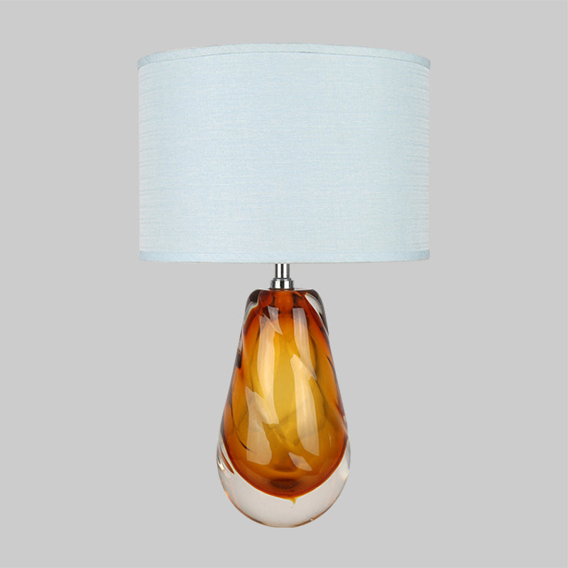 Éclairage de chevet de tambour blanc contemporain 1 lumière K9 Lumière de nuit en cristal pour chambre à coucher