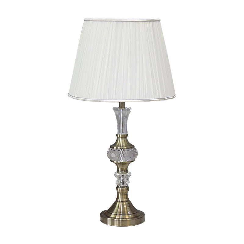 Lámpara contemporánea de 1-bulb nocturna de oro de oro con acento de cristal con acento de cristal