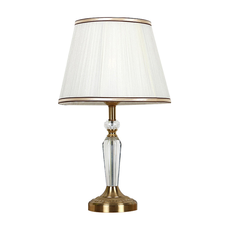 Lampada da comodino con paralume impero Lampada da comodino in cristallo minimalista a 1 testa dorata per camera da letto