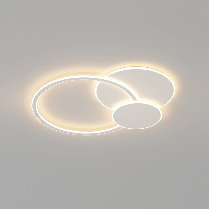 Lámparas de techo empotradas de metal blanco, accesorio moderno de montaje empotrado, con pantalla de silicona