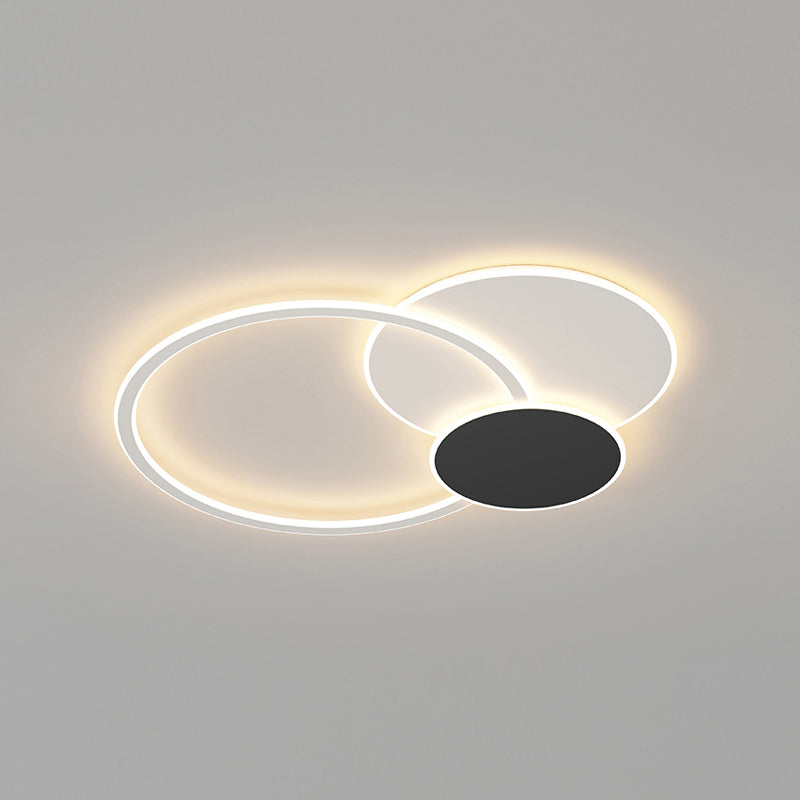Luminaires encastrés modernes en métal blanc avec abat-jour en silicone