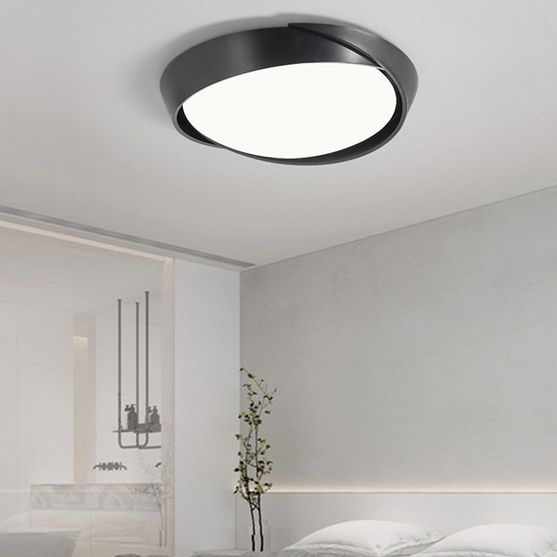 Moderne plafoniere da incasso in metallo con montaggio ad incasso con paralume in acrilico