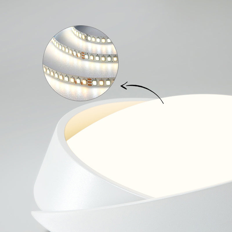 Moderne plafoniere da incasso in metallo con montaggio ad incasso con paralume in acrilico