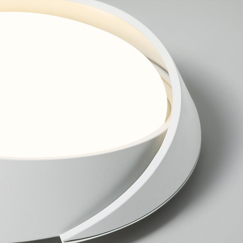 Moderne plafoniere da incasso in metallo con montaggio ad incasso con paralume in acrilico