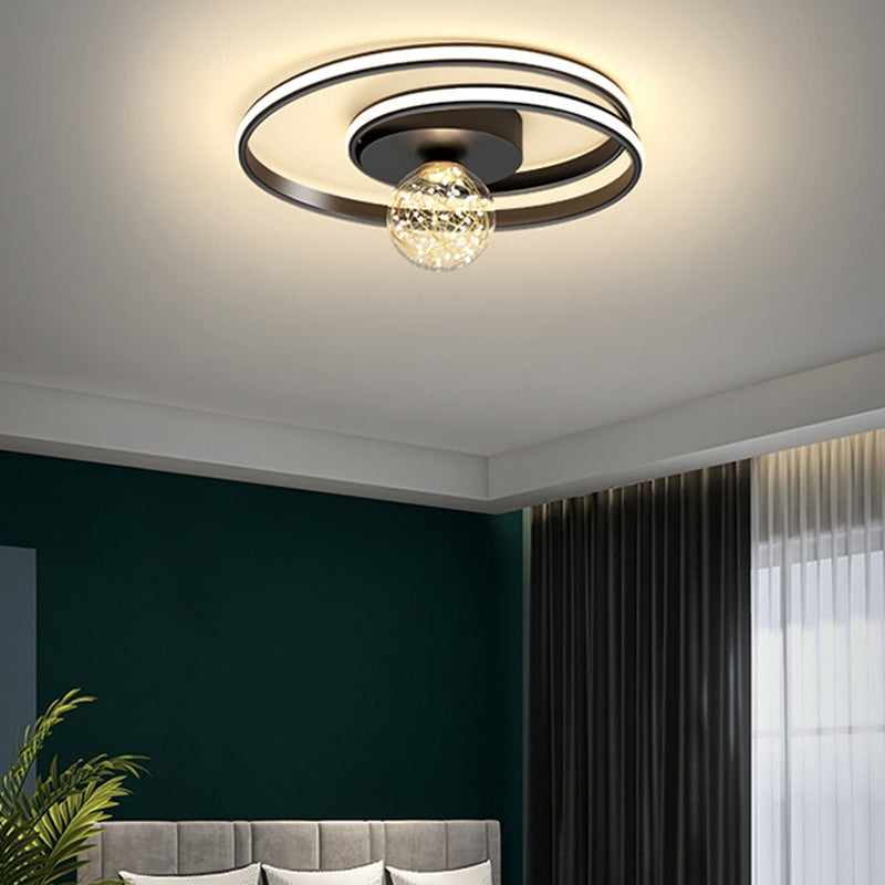 Plafonniers encastrés à LED noirs avec abat-jour en silicone Luminaire encastré moderne