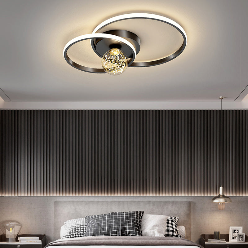 Plafonniers encastrés à LED noirs avec abat-jour en silicone Luminaire encastré moderne