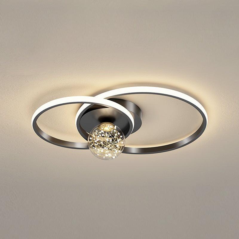 Plafonniers encastrés à LED noirs avec abat-jour en silicone Luminaire encastré moderne
