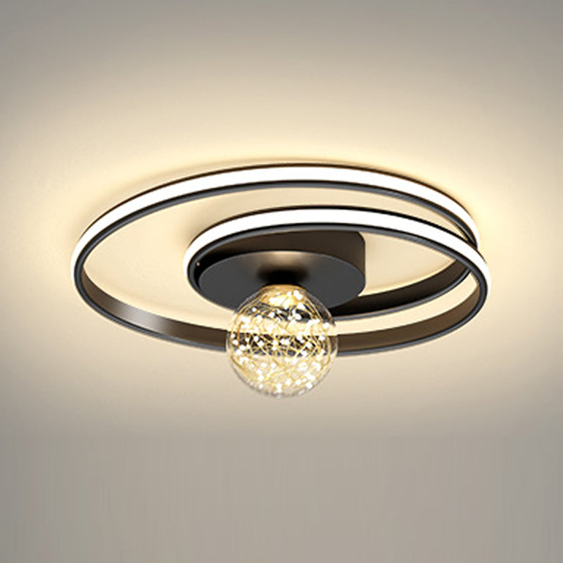 Plafonniers encastrés à LED noirs avec abat-jour en silicone Luminaire encastré moderne