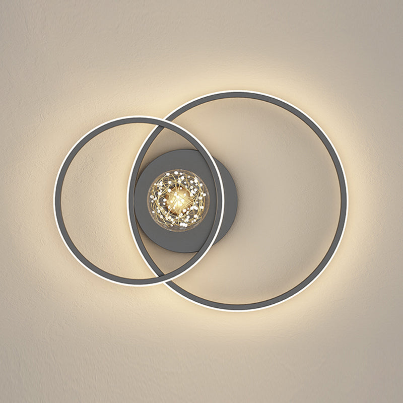 Plafonniers encastrés à LED noirs avec abat-jour en silicone Luminaire encastré moderne