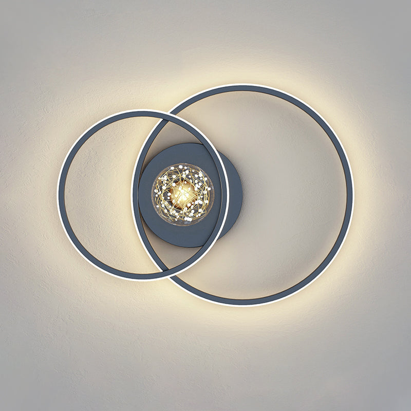 Plafonniers encastrés à LED noirs avec abat-jour en silicone Luminaire encastré moderne