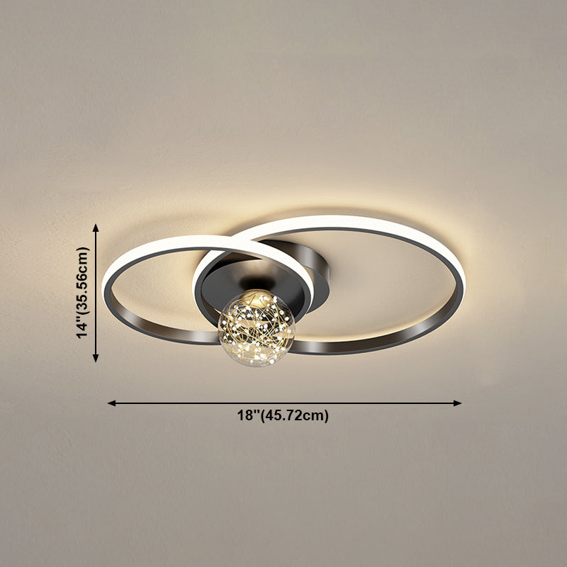Plafonniers encastrés à LED noirs avec abat-jour en silicone Luminaire encastré moderne