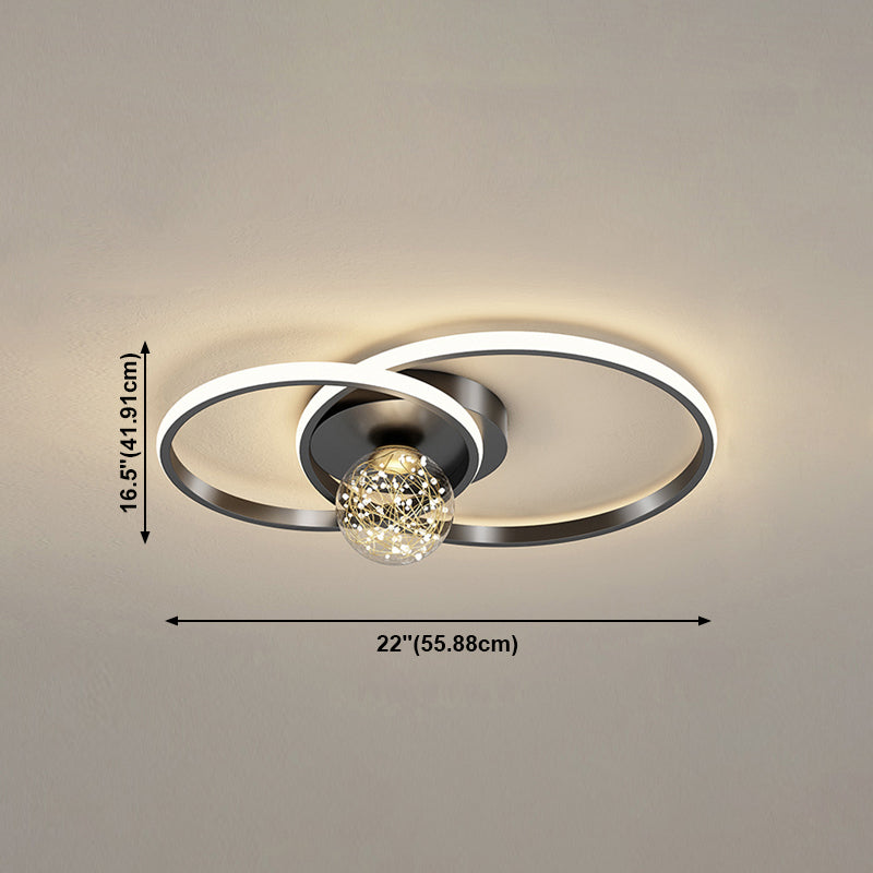 Plafonniers encastrés à LED noirs avec abat-jour en silicone Luminaire encastré moderne
