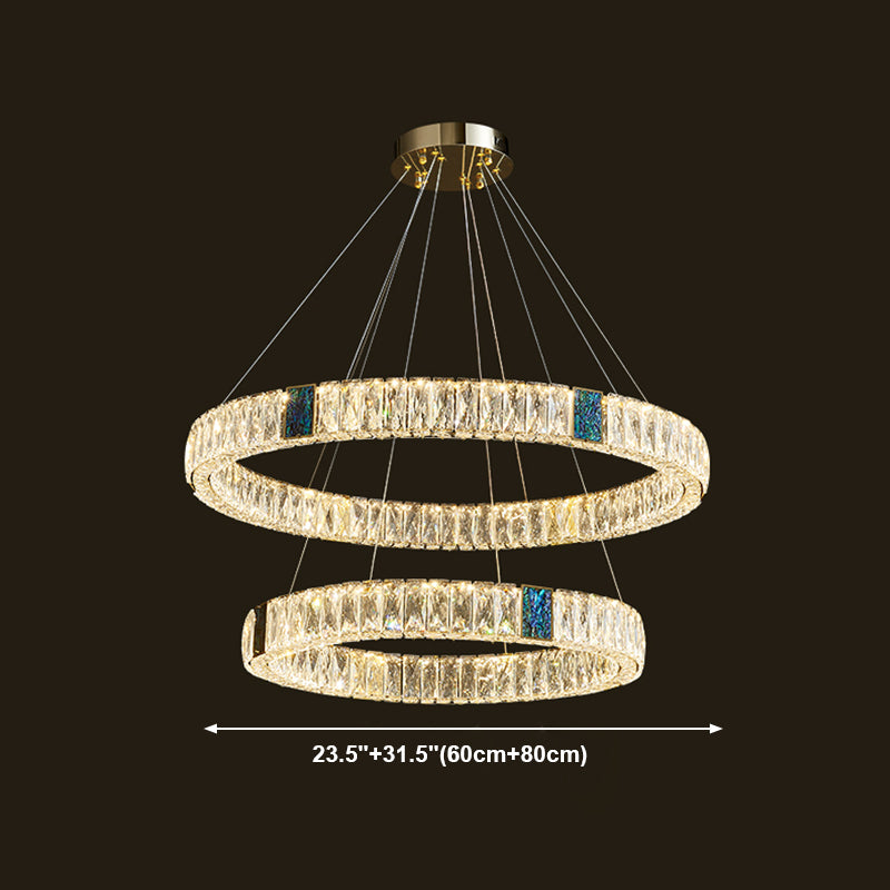 Moderne ronde kroonluchter verlichtingsarmaturen Multi-tier hangende hangende lampen