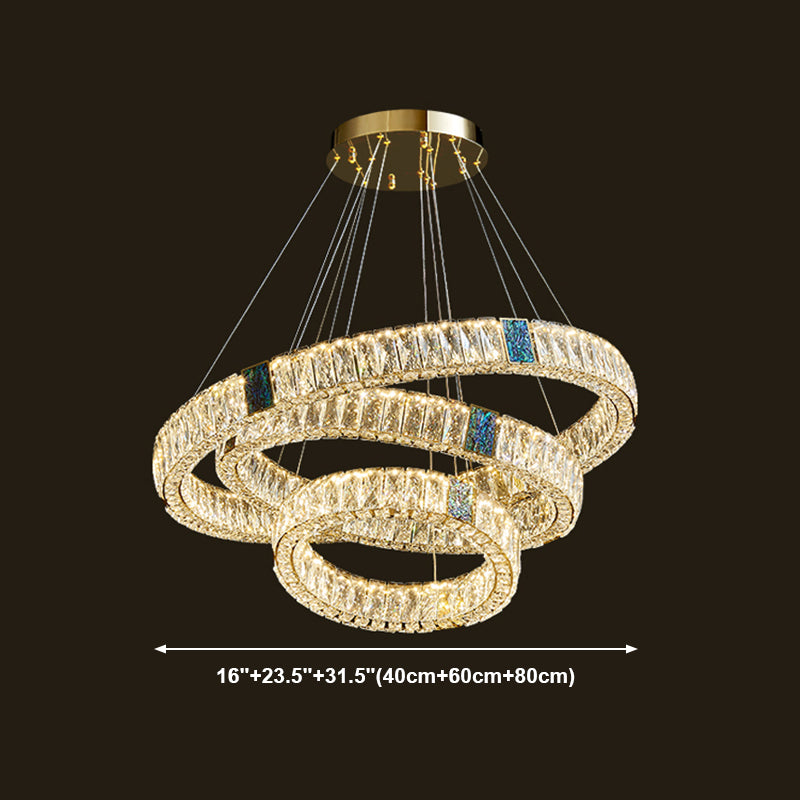 Moderne ronde kroonluchter verlichtingsarmaturen Multi-tier hangende hangende lampen