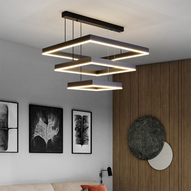 Modern Chandelier Light Fixtures Multi-Tier Hanging Pendant Lamps with Acrylic Shade