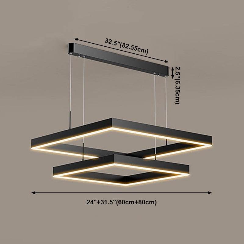 Modern Chandelier Light Fixtures Multi-Tier Hanging Pendant Lamps with Acrylic Shade